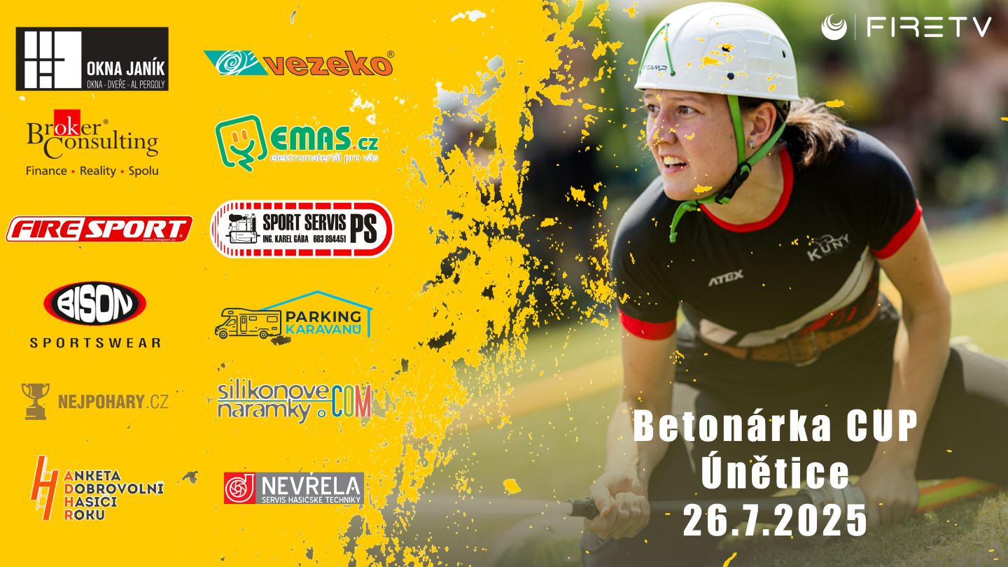 “Betonárka CUP 2025“ 3. ročník nočních hasičských závodů Únětice